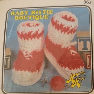 Annies Attic Baby Tennis Shoes Booties Crochet Kit